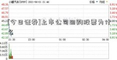 [今日证券]上市公司回购股票为什么