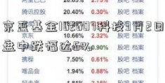 京蓝基金162607科技3月2日盘中跌幅达5%