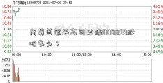 商贷单笔最高可以借000099股吧多少？